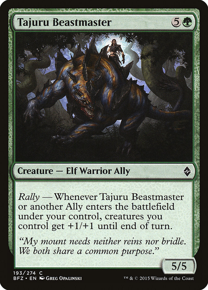 Tajuru Beastmaster [Battle for Zendikar] | Card Merchant Takapuna