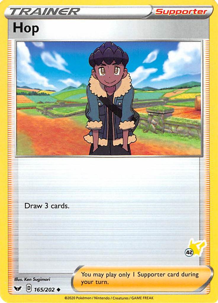 Hop (165/202) (Pikachu Stamp #42) [Battle Academy 2022] | Card Merchant Takapuna