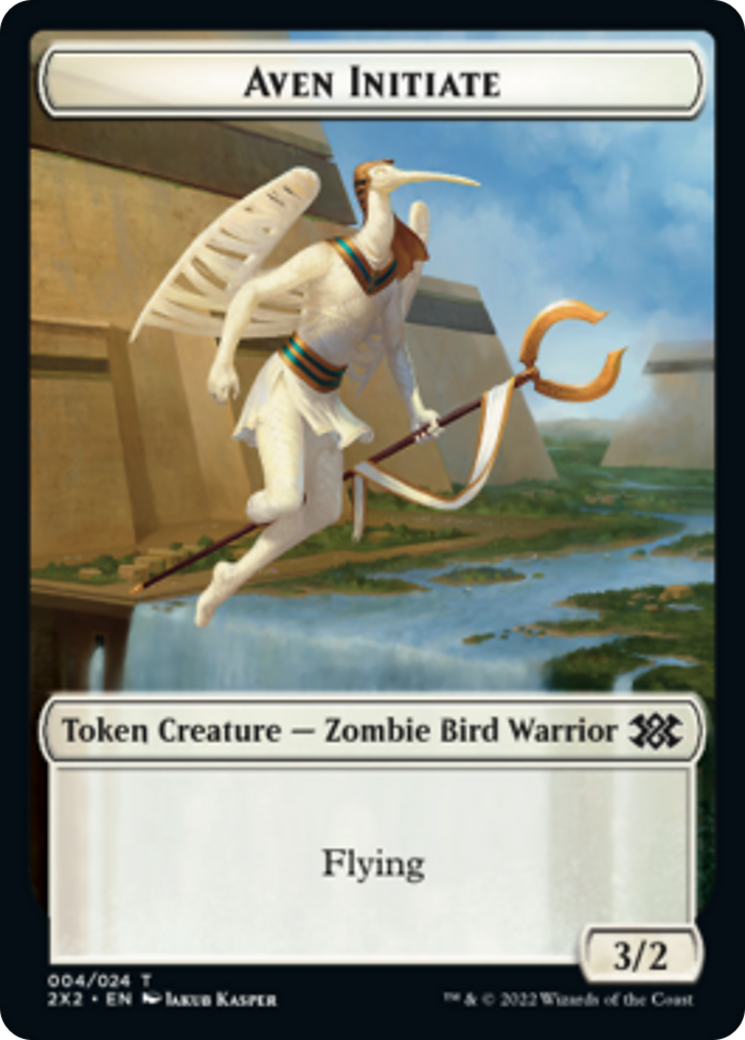 Spider // Aven Initiate Double-Sided Token [Double Masters 2022 Tokens] | Card Merchant Takapuna