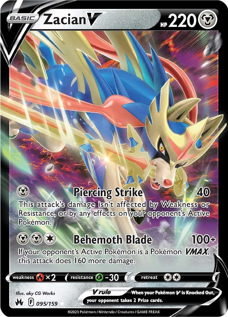 Zacian V (095/159) [Sword & Shield: Crown Zenith] | Card Merchant Takapuna