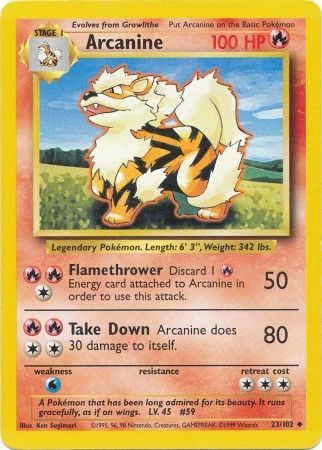 Arcanine (23/102) [Base Set Unlimited] | Card Merchant Takapuna