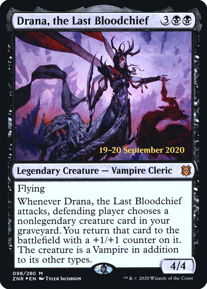 Drana, the Last Bloodchief [Zendikar Rising Prerelease Promos] | Card Merchant Takapuna