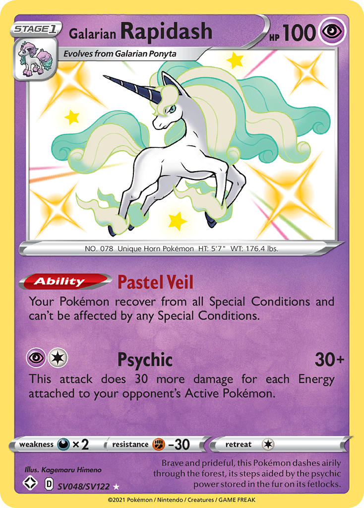 Galarian Rapidash (SV048/SV122) [Sword & Shield: Shining Fates] | Card Merchant Takapuna