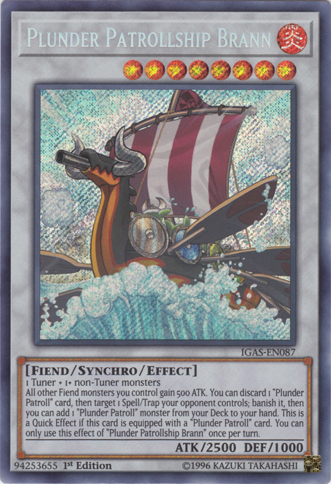 Plunder Patrollship Brann [IGAS-EN087] Secret Rare | Card Merchant Takapuna