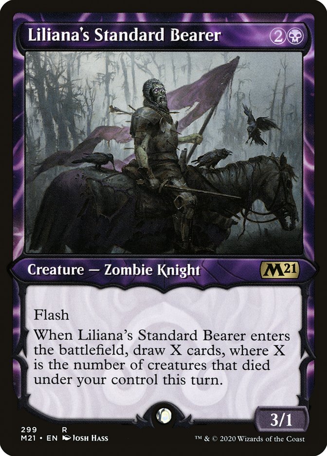 Liliana's Standard Bearer (Showcase) [Core Set 2021] | Card Merchant Takapuna