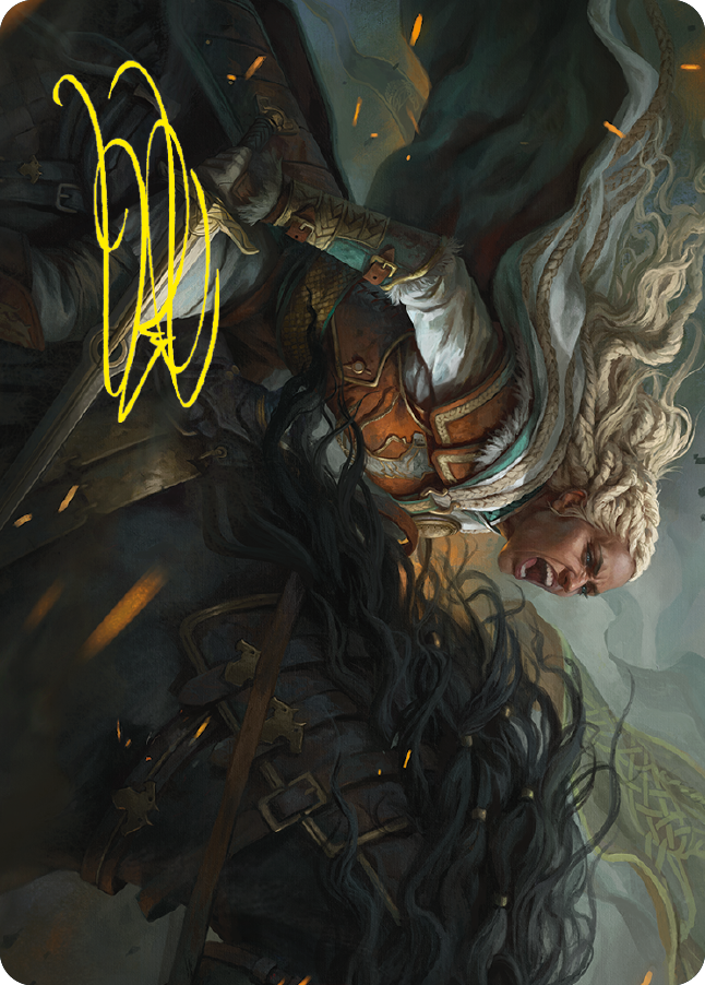 Eowyn, Fearless Knight Art Card (Gold-Stamped Signature) [The Lord of the Rings: Tales of Middle-earth Art Series] | Card Merchant Takapuna