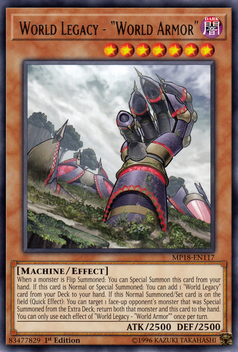 World Legacy - "World Armor" [MP18-EN117] Rare | Card Merchant Takapuna