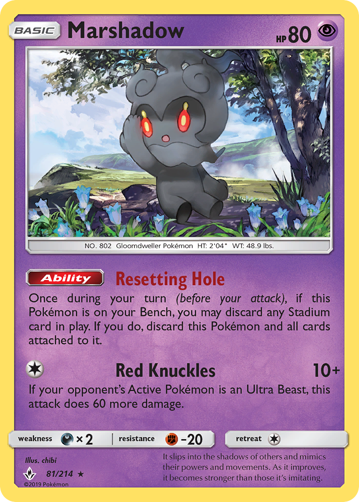 Marshadow (81/214) [Sun & Moon: Unbroken Bonds] | Card Merchant Takapuna