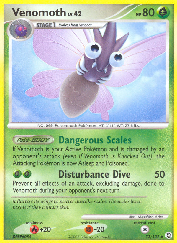 Venomoth (73/132) [Diamond & Pearl: Secret Wonders] | Card Merchant Takapuna