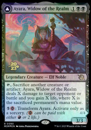 Ayara, Widow of the Realm // Ayara, Furnace Queen [March of the Machine Prerelease Promos] | Card Merchant Takapuna