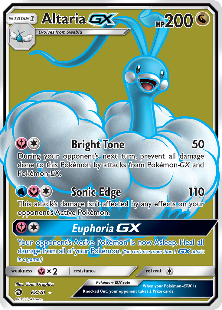 Altaria GX (68/70) [Sun & Moon: Dragon Majesty] | Card Merchant Takapuna