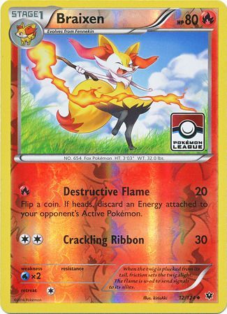 Braixen (12/124) (League Promo) [XY: Fates Collide] | Card Merchant Takapuna