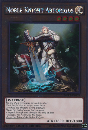 Noble Knight Artorigus [NKRT-EN003] Platinum Rare | Card Merchant Takapuna