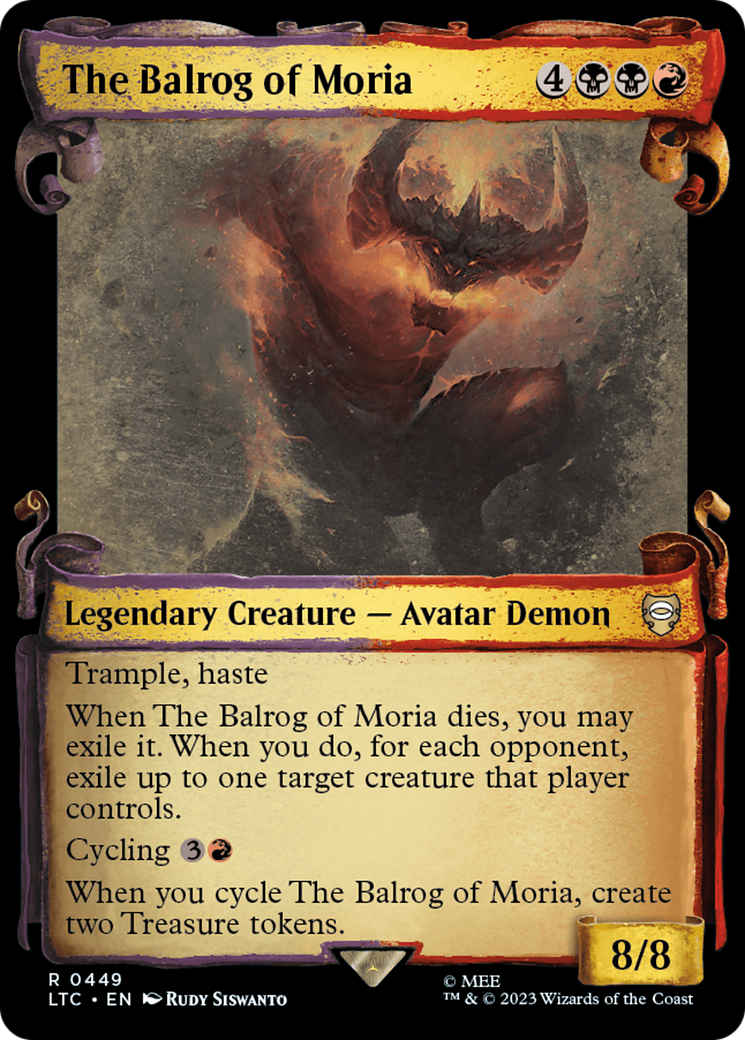 The Balrog of Moria [The Lord of the Rings: Tales of Middle-Earth Commander Showcase Scrolls] | Card Merchant Takapuna