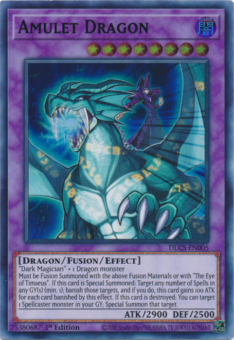 Amulet Dragon (Green) [DLCS-EN005] Ultra Rare | Card Merchant Takapuna