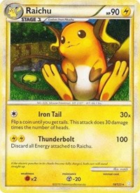 Raichu (10/123) (Cracked Ice Holo) [HeartGold & SoulSilver: Base Set] | Card Merchant Takapuna