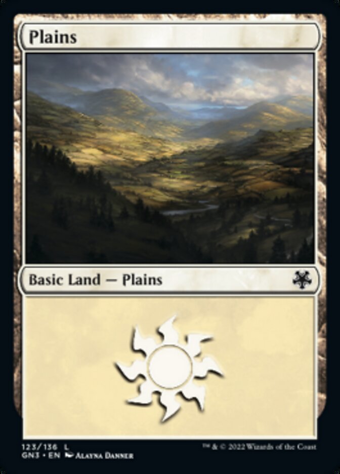 Plains (123) [Game Night: Free-for-All] | Card Merchant Takapuna