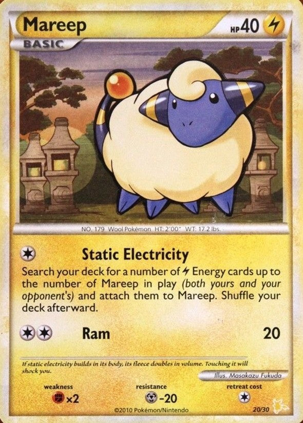 Mareep (20/30) [HeartGold & SoulSilver: Trainer Kit - Raichu] | Card Merchant Takapuna