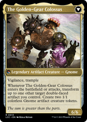 Tetzin, Gnome Champion // The Golden-Gear Colossus [The Lost Caverns of Ixalan Commander] | Card Merchant Takapuna