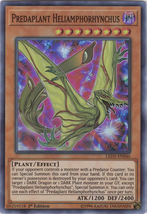 Predaplant Heliamphorhynchus [LED5-EN046] Super Rare | Card Merchant Takapuna