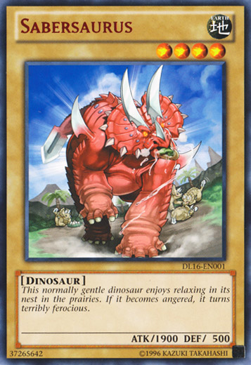 Sabersaurus (Red) [DL16-EN001] Rare | Card Merchant Takapuna