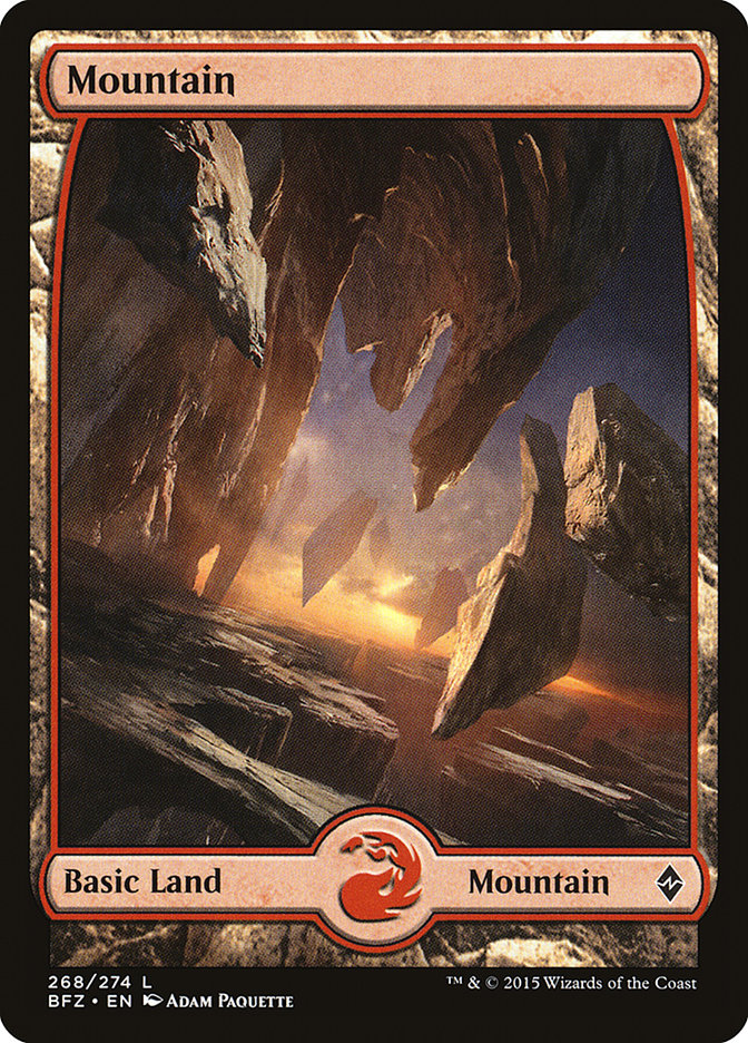 Mountain (268) (Full Art) [Battle for Zendikar] | Card Merchant Takapuna