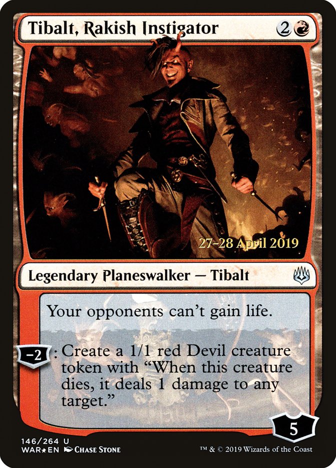 Tibalt, Rakish Instigator [War of the Spark Prerelease Promos] | Card Merchant Takapuna