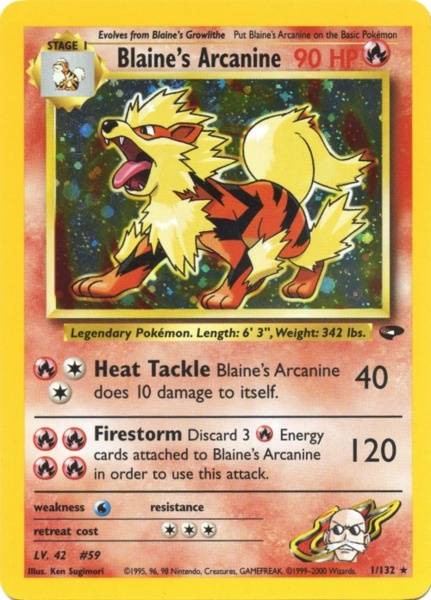 Blaine's Arcanine (1/132) [Gym Challenge Unlimited] | Card Merchant Takapuna