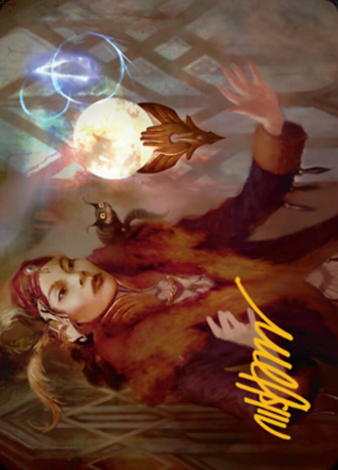 Misfortune Teller Art Card (Gold-Stamped Signature) [Streets of New Capenna Art Series] | Card Merchant Takapuna