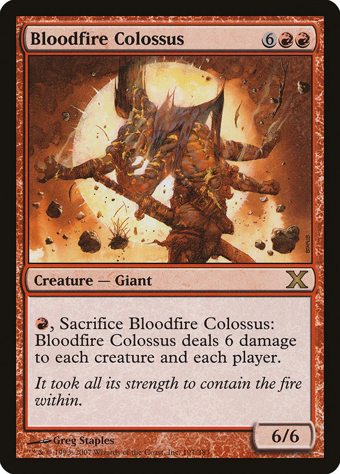 Bloodfire Colossus [Tenth Edition] | Card Merchant Takapuna