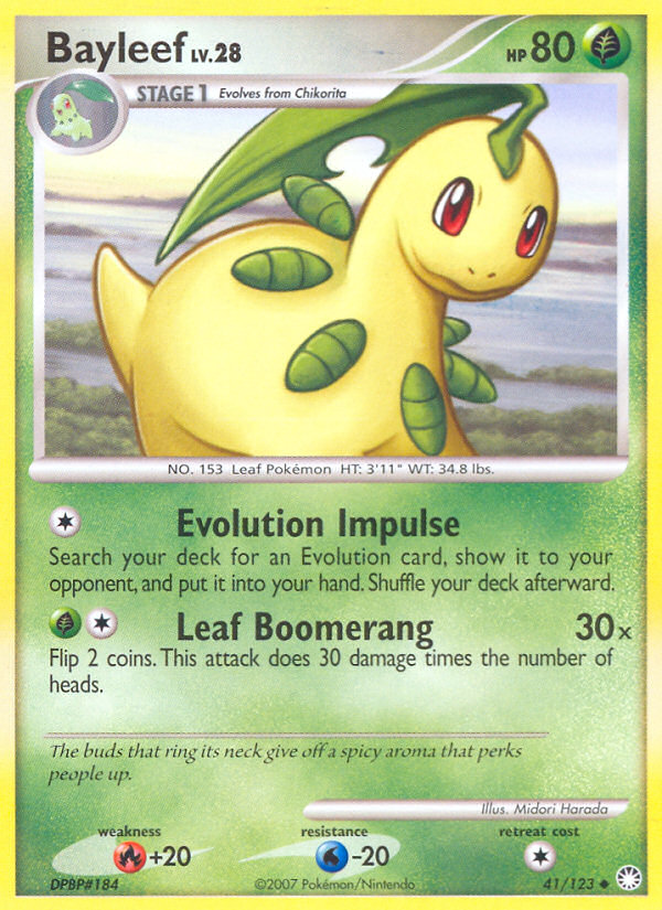 Bayleef (41/123) [Diamond & Pearl: Mysterious Treasures] | Card Merchant Takapuna