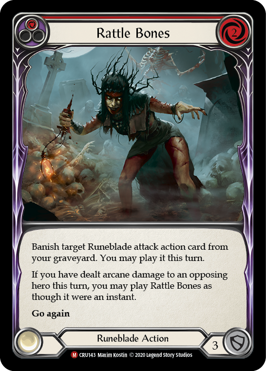 Rattle Bones [CRU143] (Crucible of War)  1st Edition Rainbow Foil | Card Merchant Takapuna