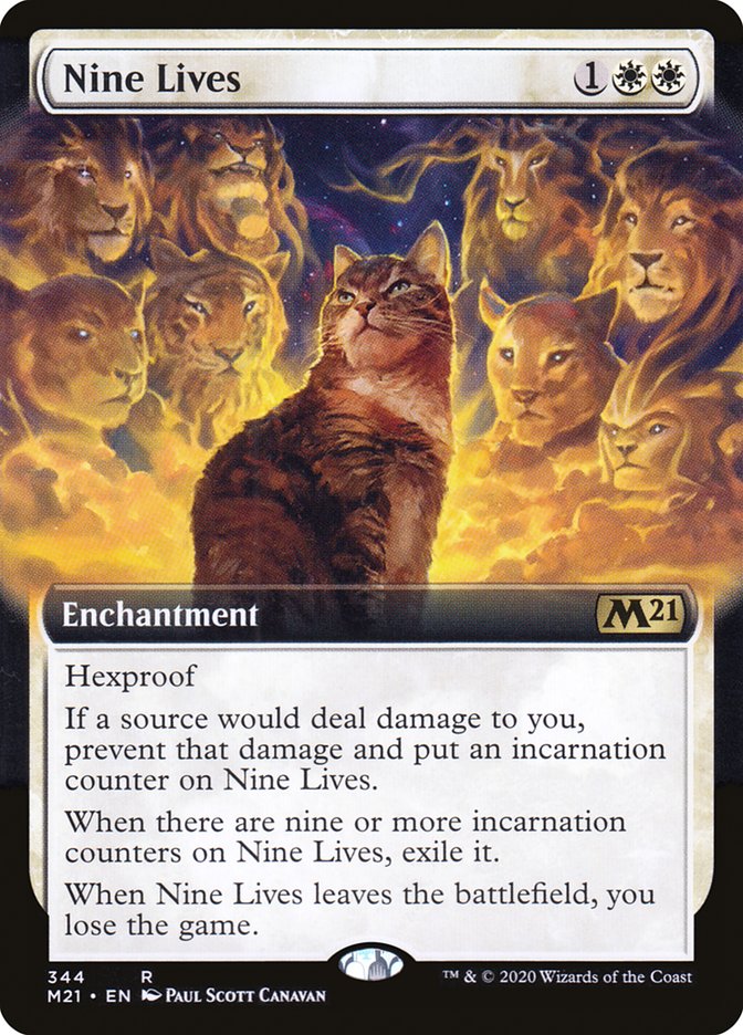 Nine Lives (Extended Art) [Core Set 2021] | Card Merchant Takapuna