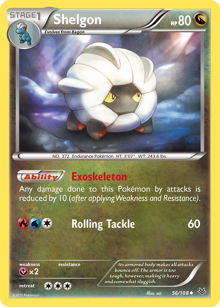 Shelgon (56/108) [XY: Roaring Skies] | Card Merchant Takapuna