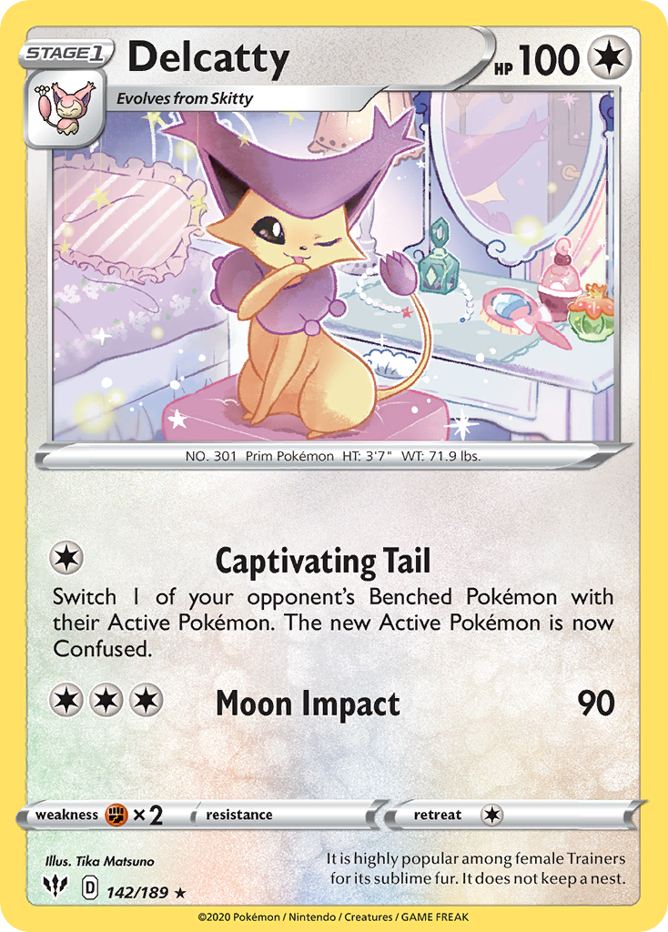 Delcatty (142/189) [Sword & Shield: Darkness Ablaze] | Card Merchant Takapuna