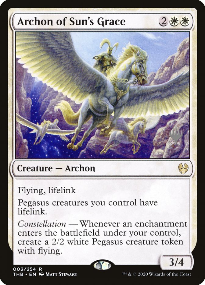 Archon of Sun's Grace (Promo Pack) [Theros Beyond Death Promos] | Card Merchant Takapuna