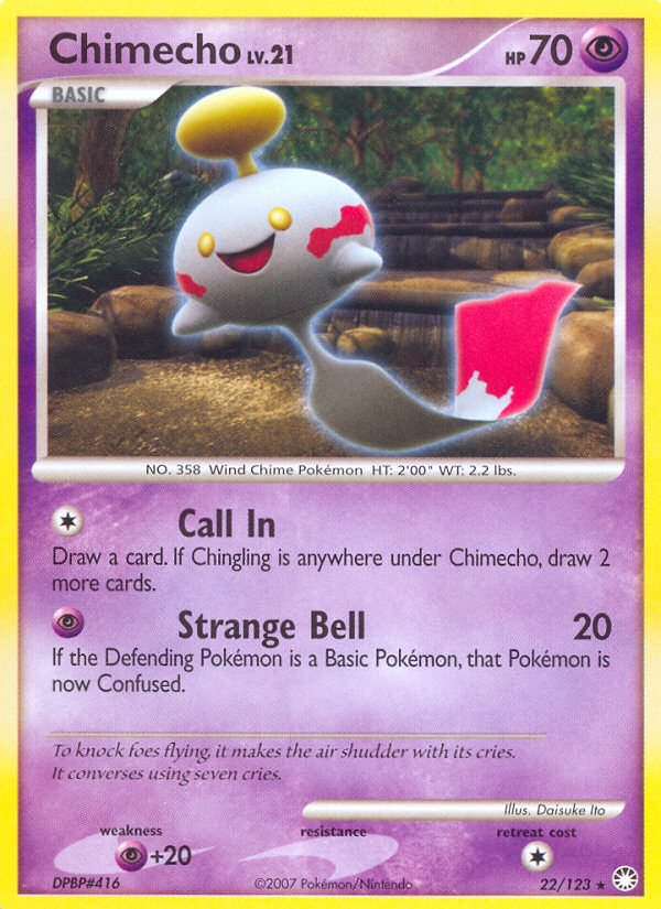 Chimecho (22/123) [Diamond & Pearl: Mysterious Treasures] | Card Merchant Takapuna