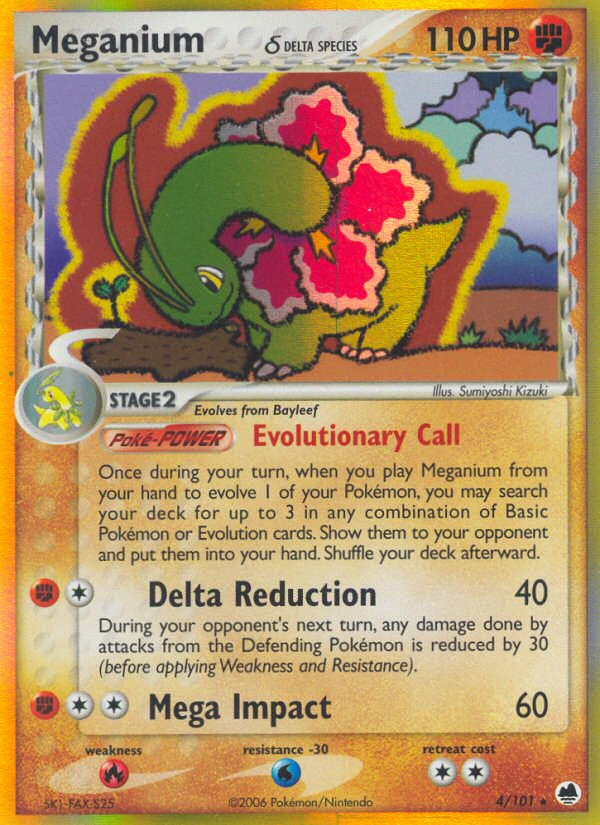 Meganium (4/101) (Delta Species) [EX: Dragon Frontiers] | Card Merchant Takapuna