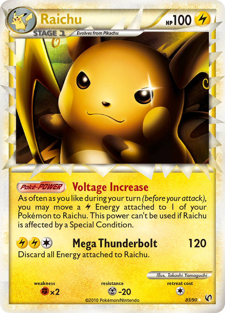 Raichu (83/90) [HeartGold & SoulSilver: Undaunted] | Card Merchant Takapuna