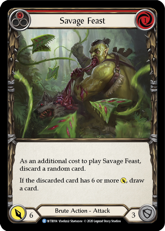 Savage Feast (Red) [U-WTR014] (Welcome to Rathe Unlimited)  Unlimited Normal | Card Merchant Takapuna