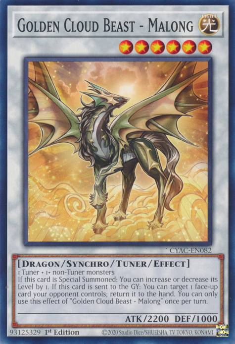 Golden Cloud Beast - Malong [CYAC-EN082] Common | Card Merchant Takapuna