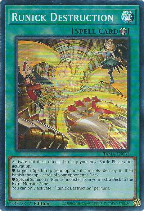 Runick Destruction [TAMA-EN031] Super Rare | Card Merchant Takapuna