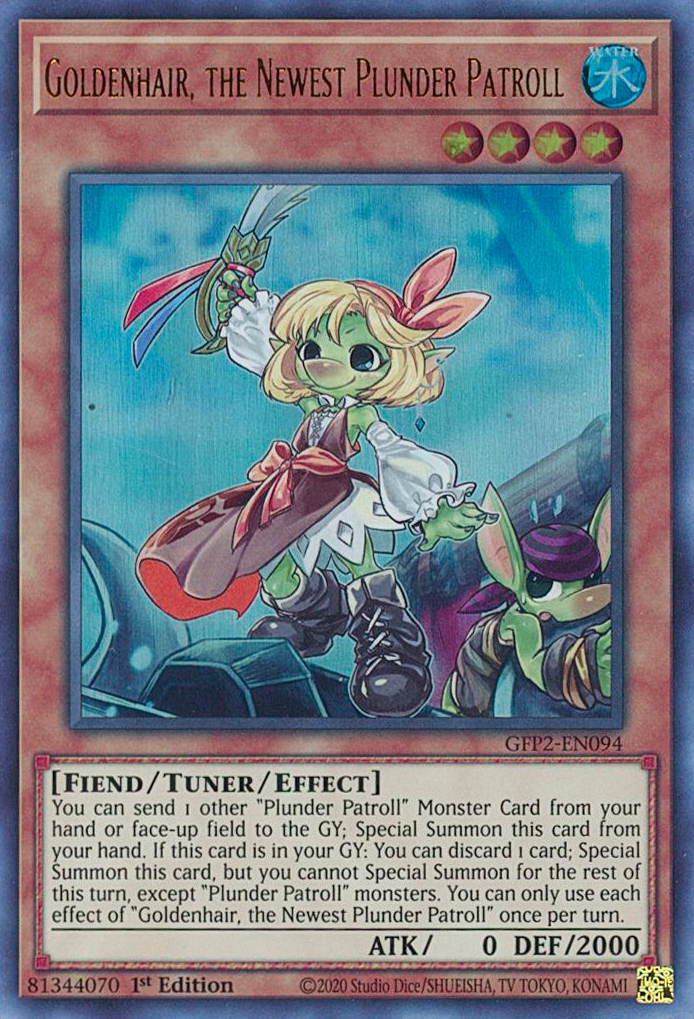 Goldenhair, the Newest Plunder Patroll [GFP2-EN094] Ultra Rare | Card Merchant Takapuna