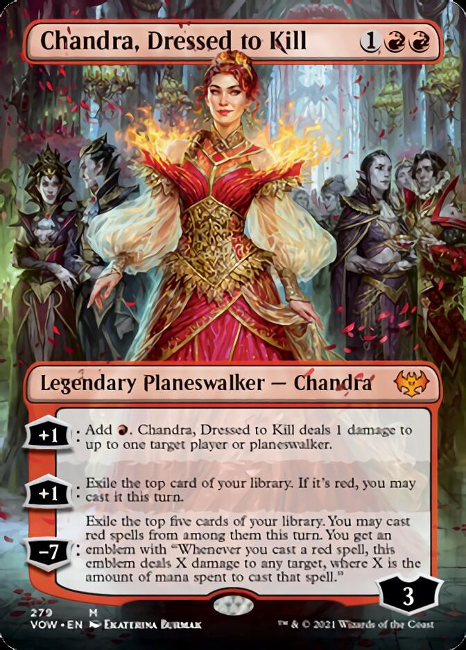 Chandra, Dressed to Kill (Borderless) [Innistrad: Crimson Vow] | Card Merchant Takapuna