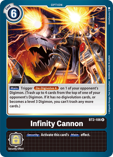 Infinity Cannon [BT2-106] [Release Special Booster Ver.1.0] | Card Merchant Takapuna