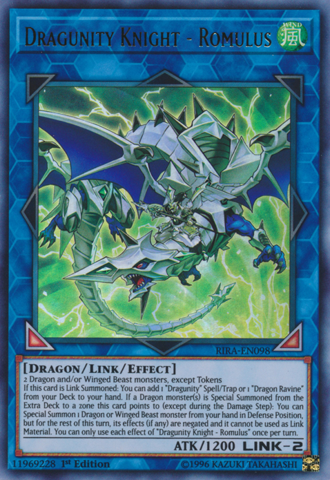 Dragunity Knight - Romulus [RIRA-EN098] Ultra Rare | Card Merchant Takapuna