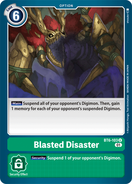 Blasted Disaster [BT6-103] [Double Diamond] | Card Merchant Takapuna