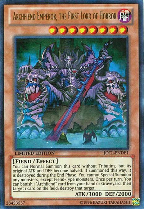 Archfiend Emperor, the First Lord of Horror [JOTL-ENDE1] Ultra Rare | Card Merchant Takapuna