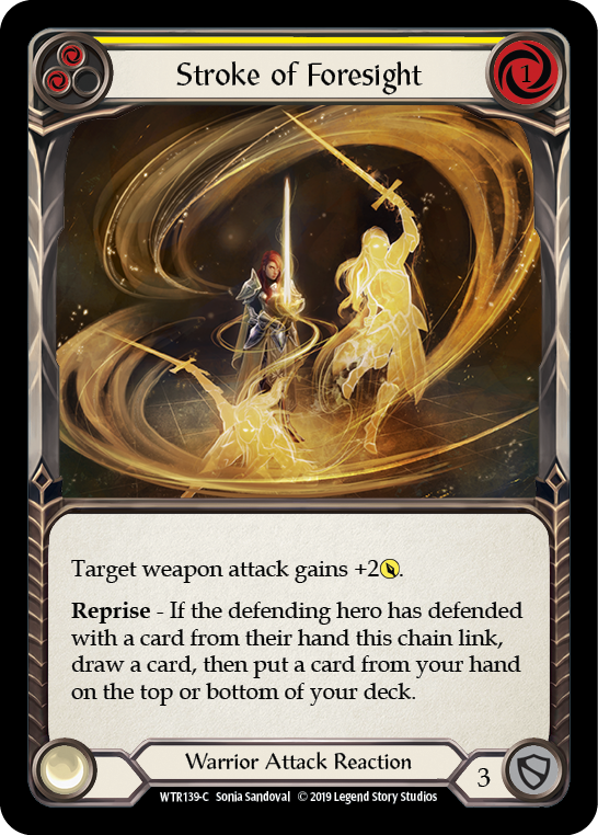 Stroke of Foresight (Yellow) [WTR139-C] (Welcome to Rathe)  Alpha Print Normal | Card Merchant Takapuna