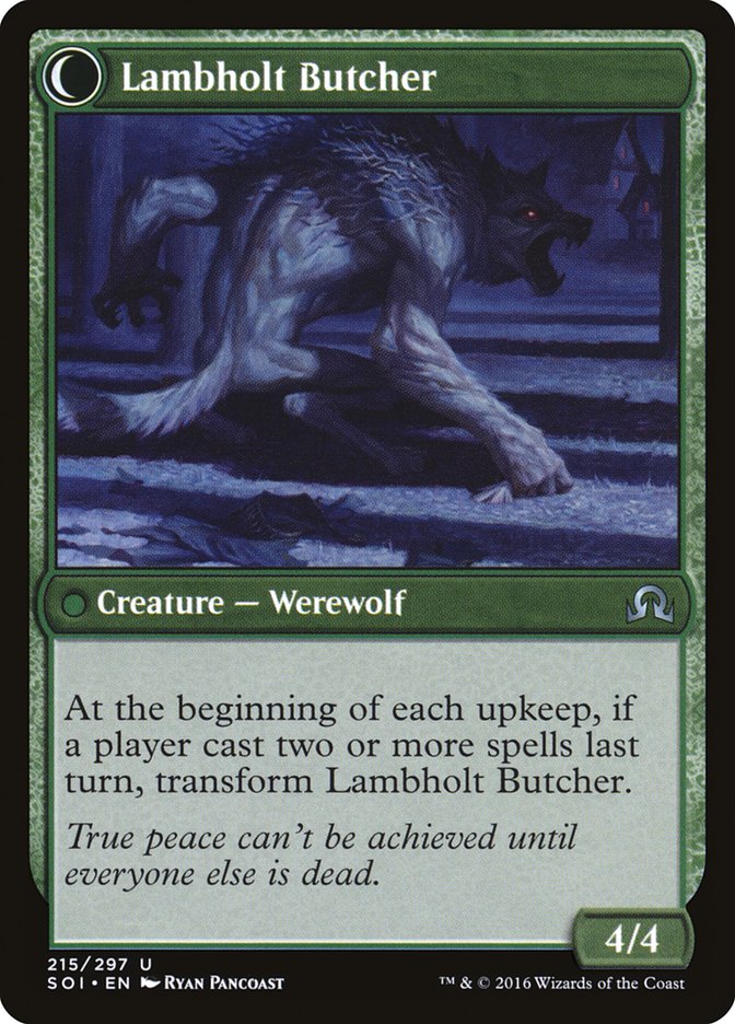 Lambholt Pacifist // Lambholt Butcher [Shadows over Innistrad] | Card Merchant Takapuna